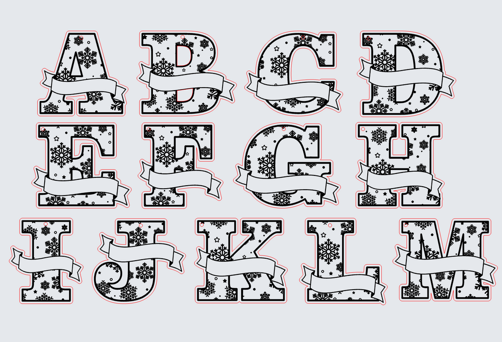 Ornamento natalizio monogram personalizzato con nome
