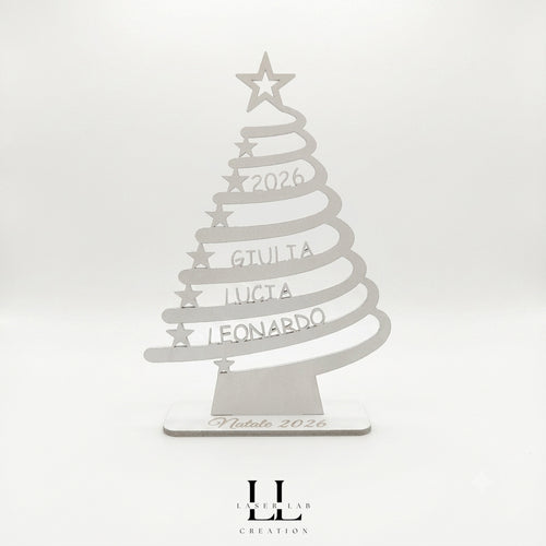 Albero di Natale in legno personalizzato con nomi