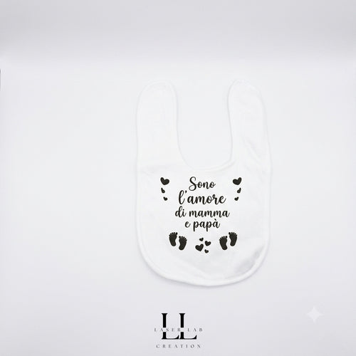 Bavetta in cotone personalizzata in vinile
