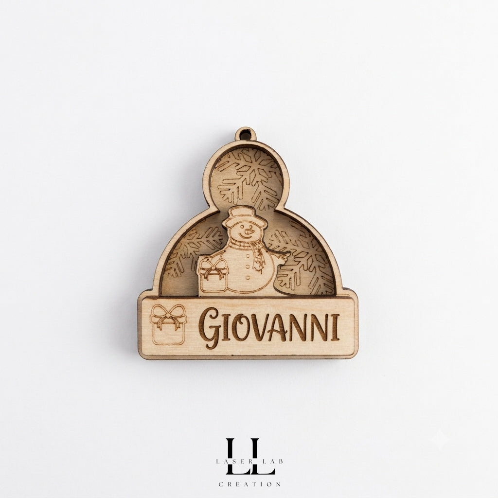 Berretti natalizi in legno personalizzati con nome
