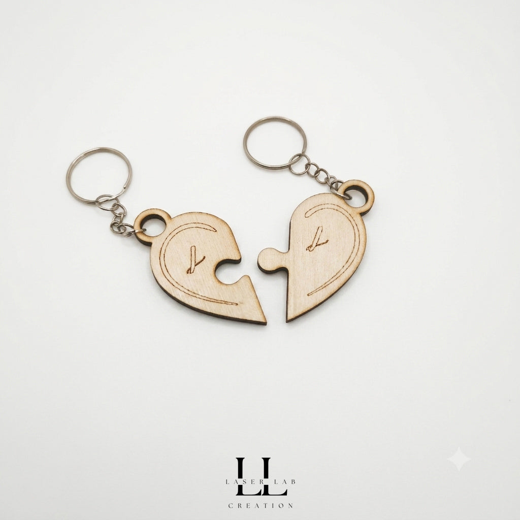 Portachiavi San Valentino personalizzati in legno