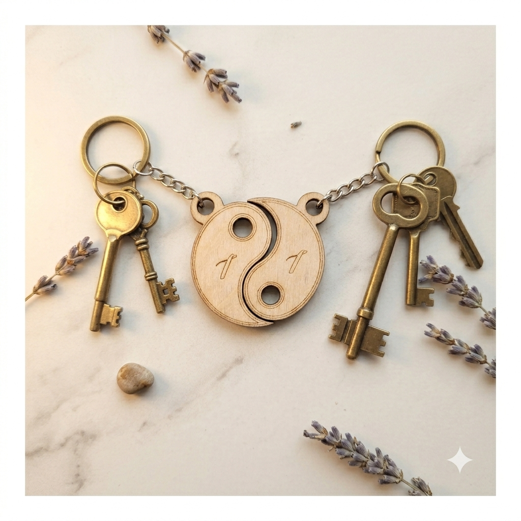 Portachiavi San Valentino personalizzati in legno