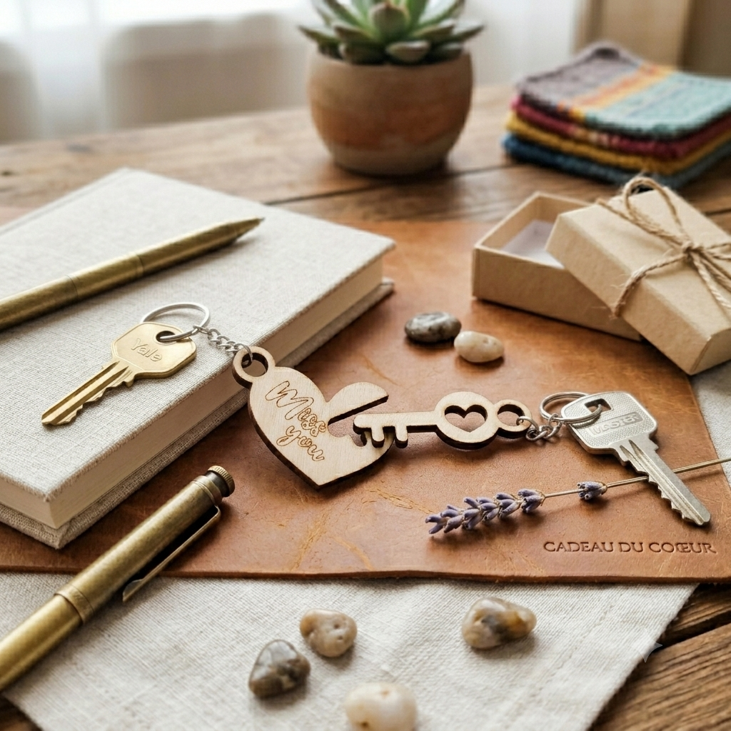 Portachiavi San Valentino personalizzati in legno