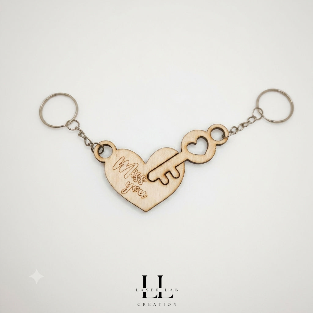 Portachiavi San Valentino personalizzati in legno