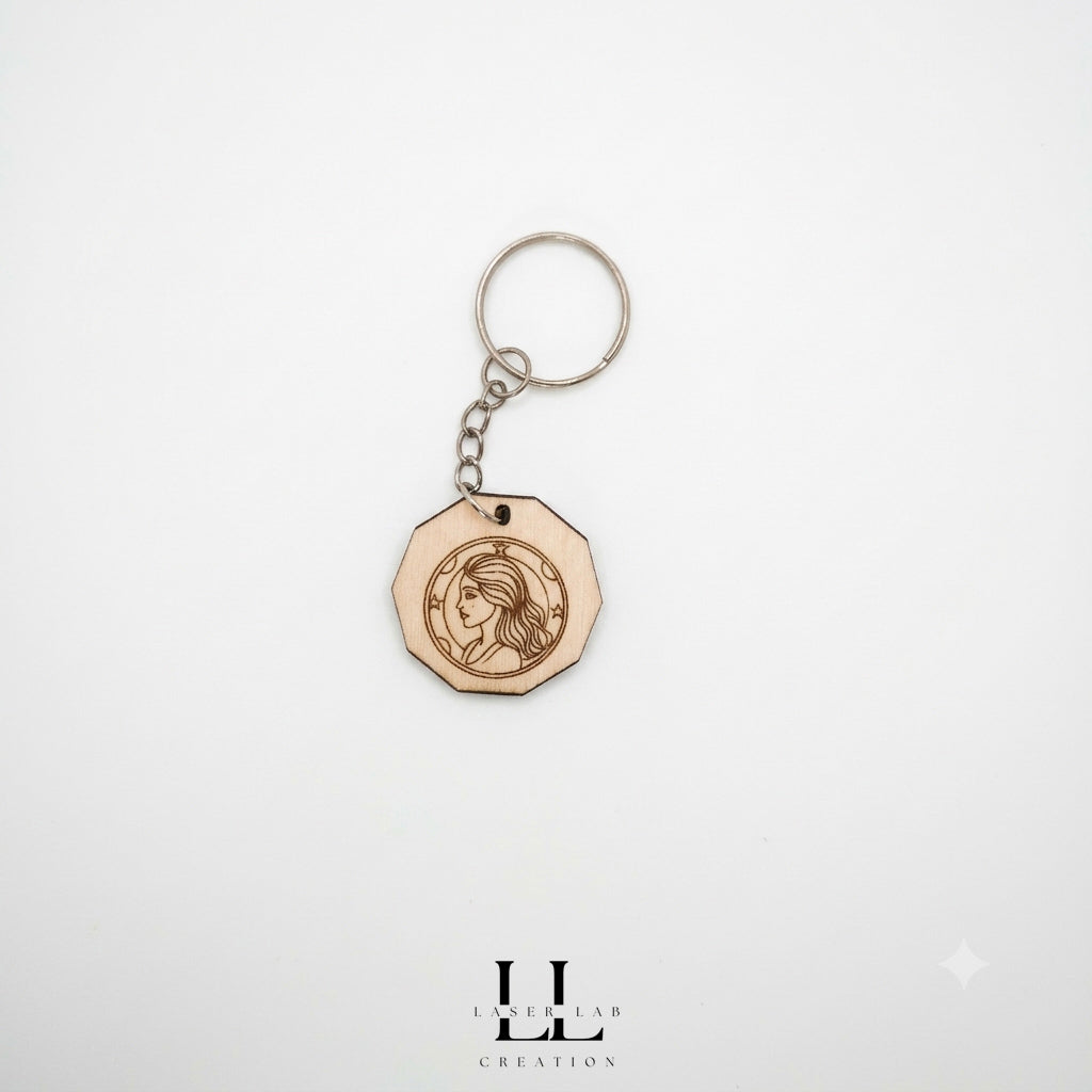 Portachiavi in legno in varie forme personalizzato con nome