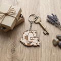 Portachiavi monogram in legno personalizzato con nome