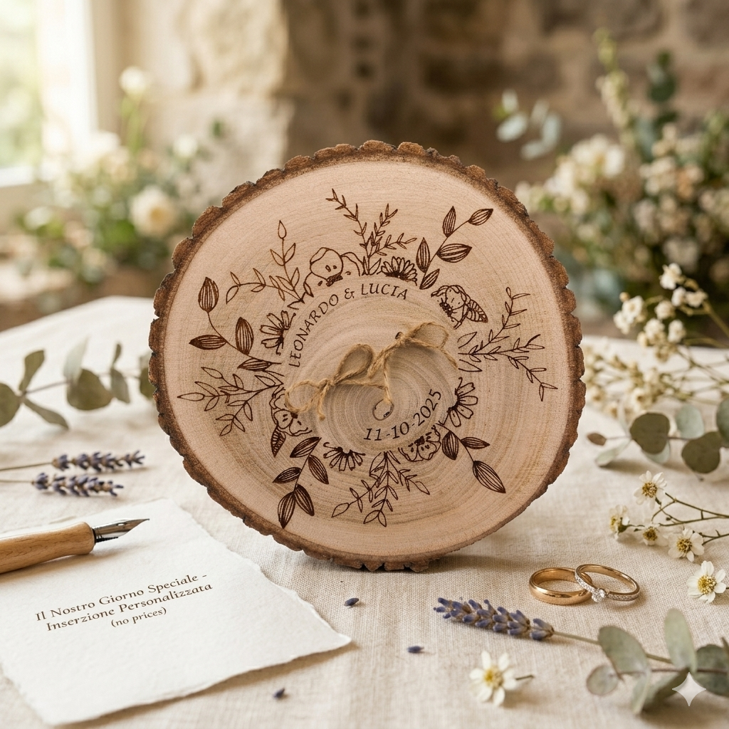 Portafedi in legno personalizzato con logo