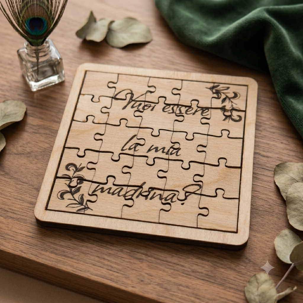 Puzzle in legno personalizzato con incisione