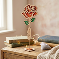 Rosa in legno personalizzata con nome inciso
