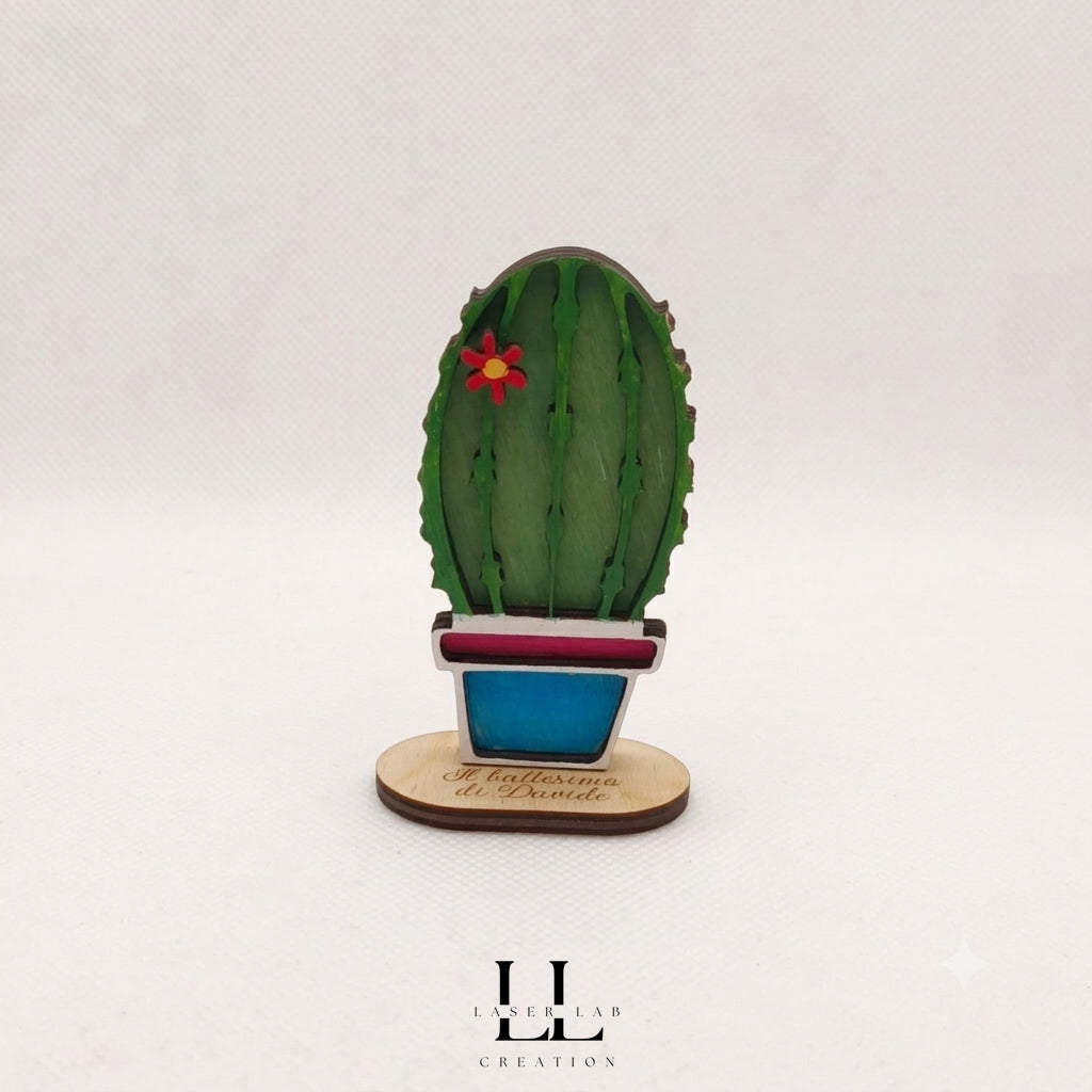 Cactus segnaposto in legno personalizzati