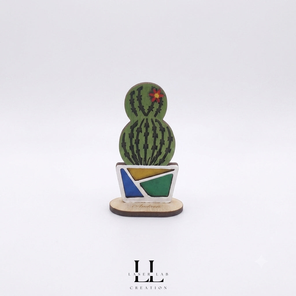 Cactus segnaposto in legno personalizzati
